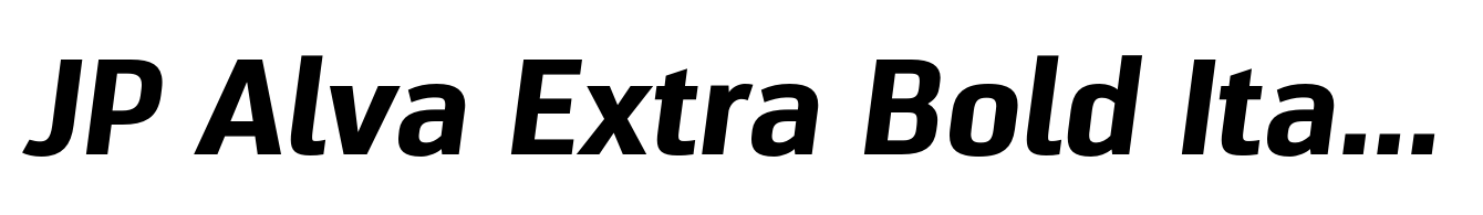 JP Alva Extra Bold Italic